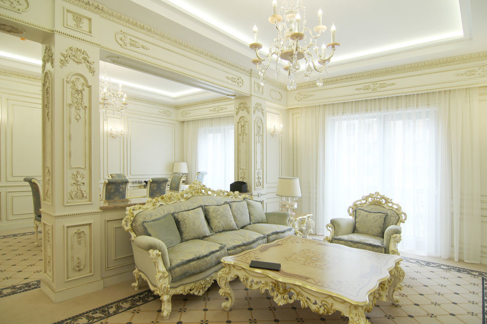 Orion Hotel 비슈케크 외부 사진 A living room in the style of Rococo